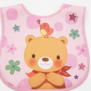 Waterproof Bear Print EVA Feeding Bib