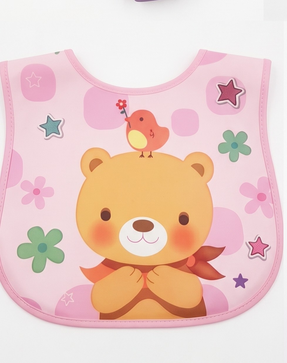 PC6A Waterproof Bear Print EVA Feeding Bib