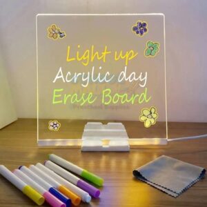 pc17ab light up acrylic day erase board